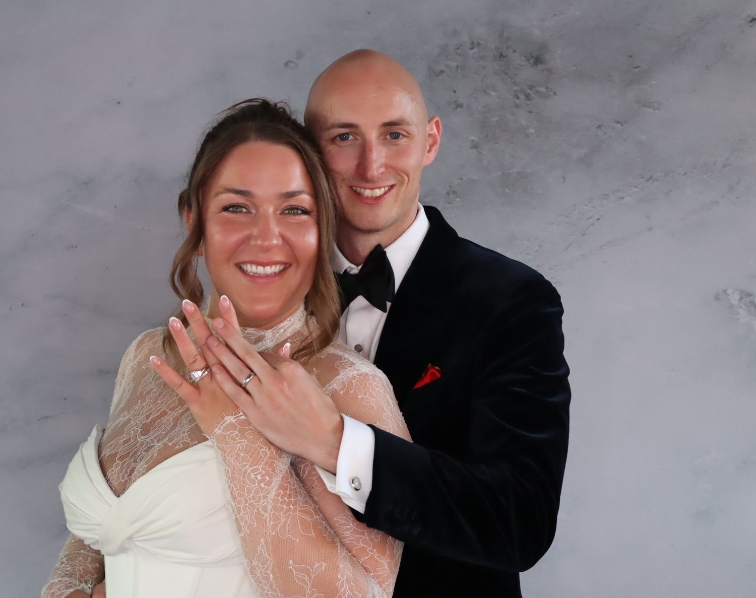 Kelly and Jason on their wedding day